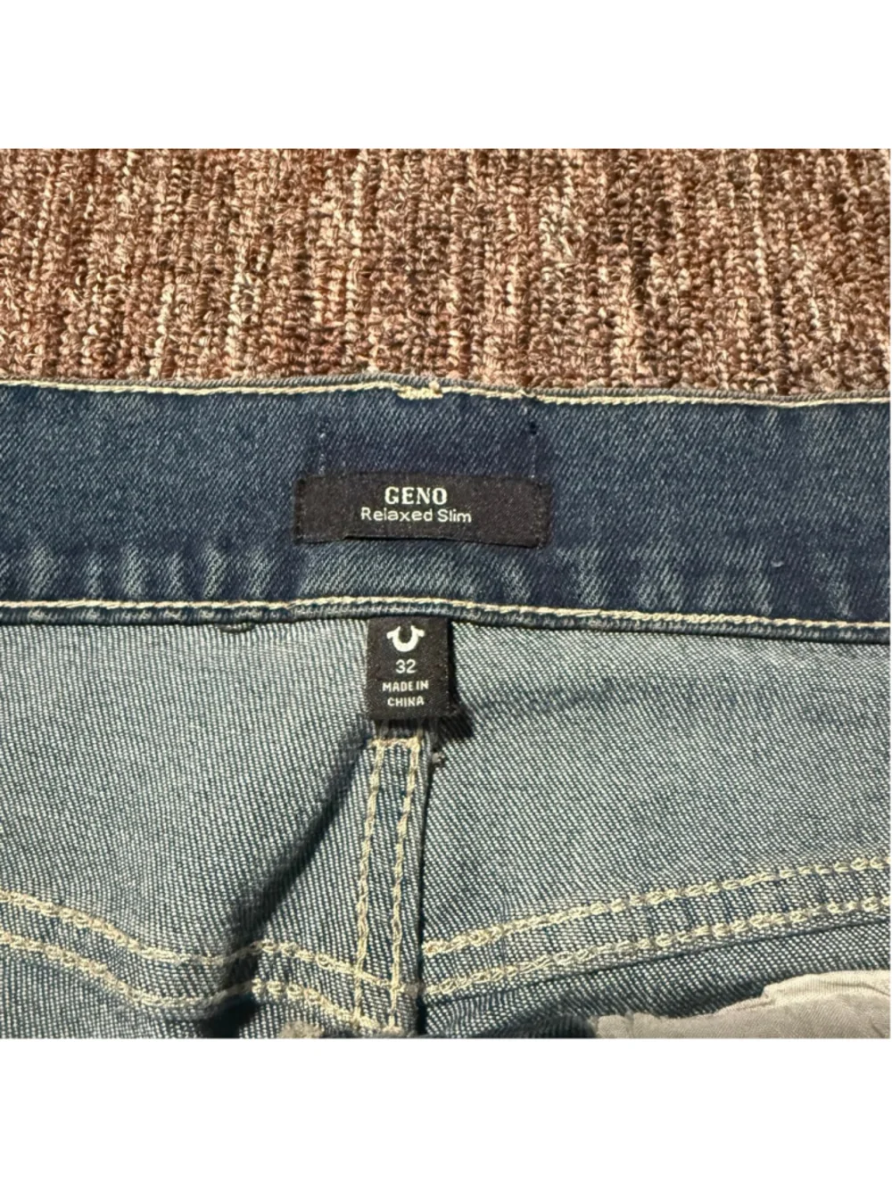 True Religion Geno Relaxed Slim Jeans Men’s Waist 32 Blue wash